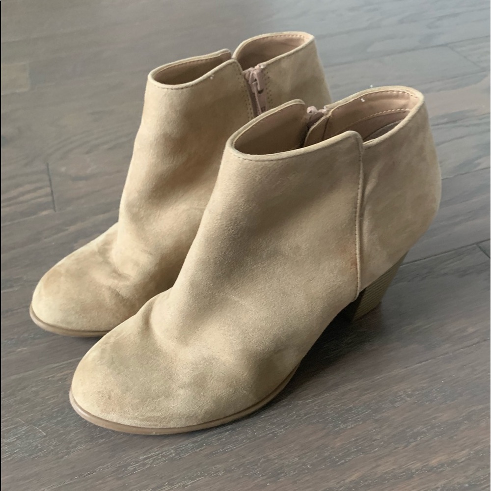 Tan booties